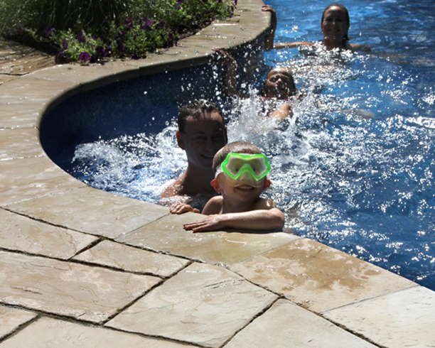 Boy Swimming with Goggles