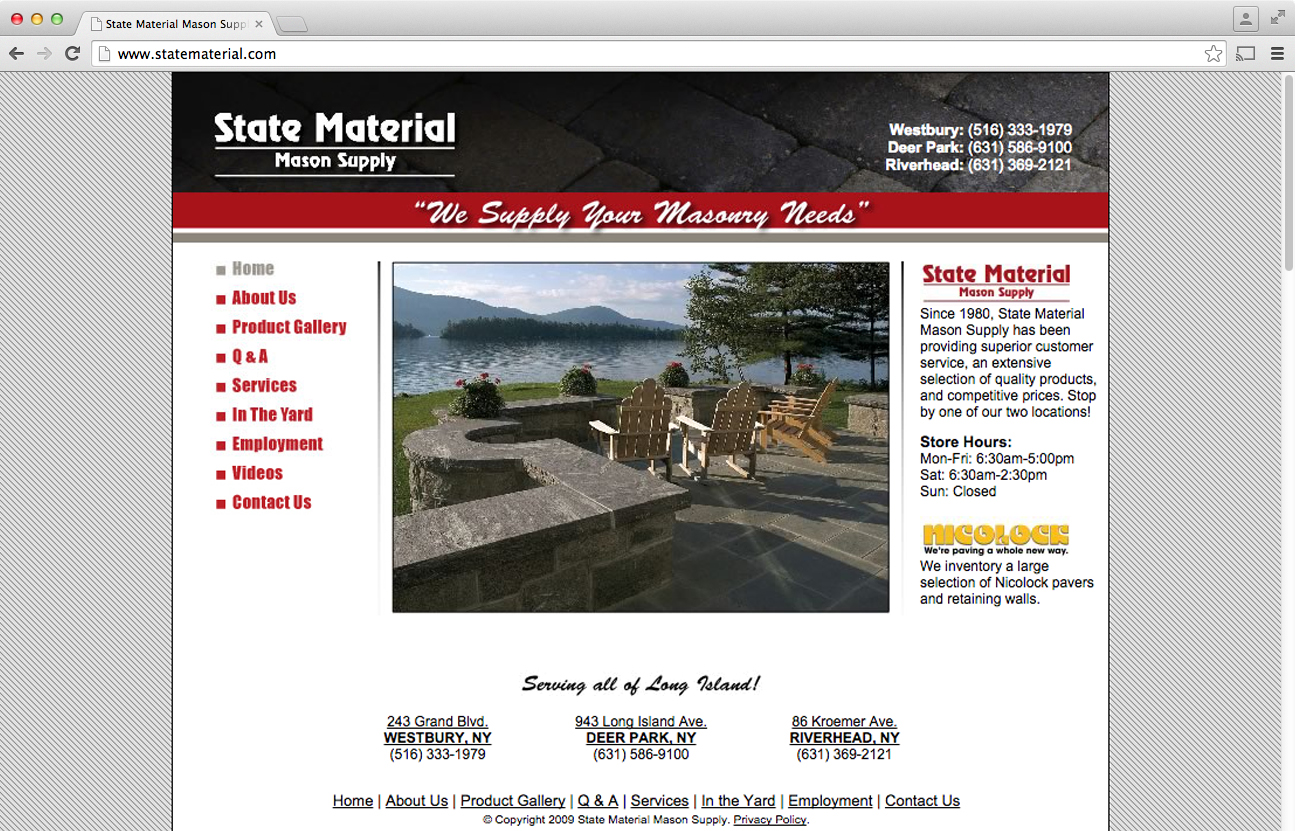 State Material Website