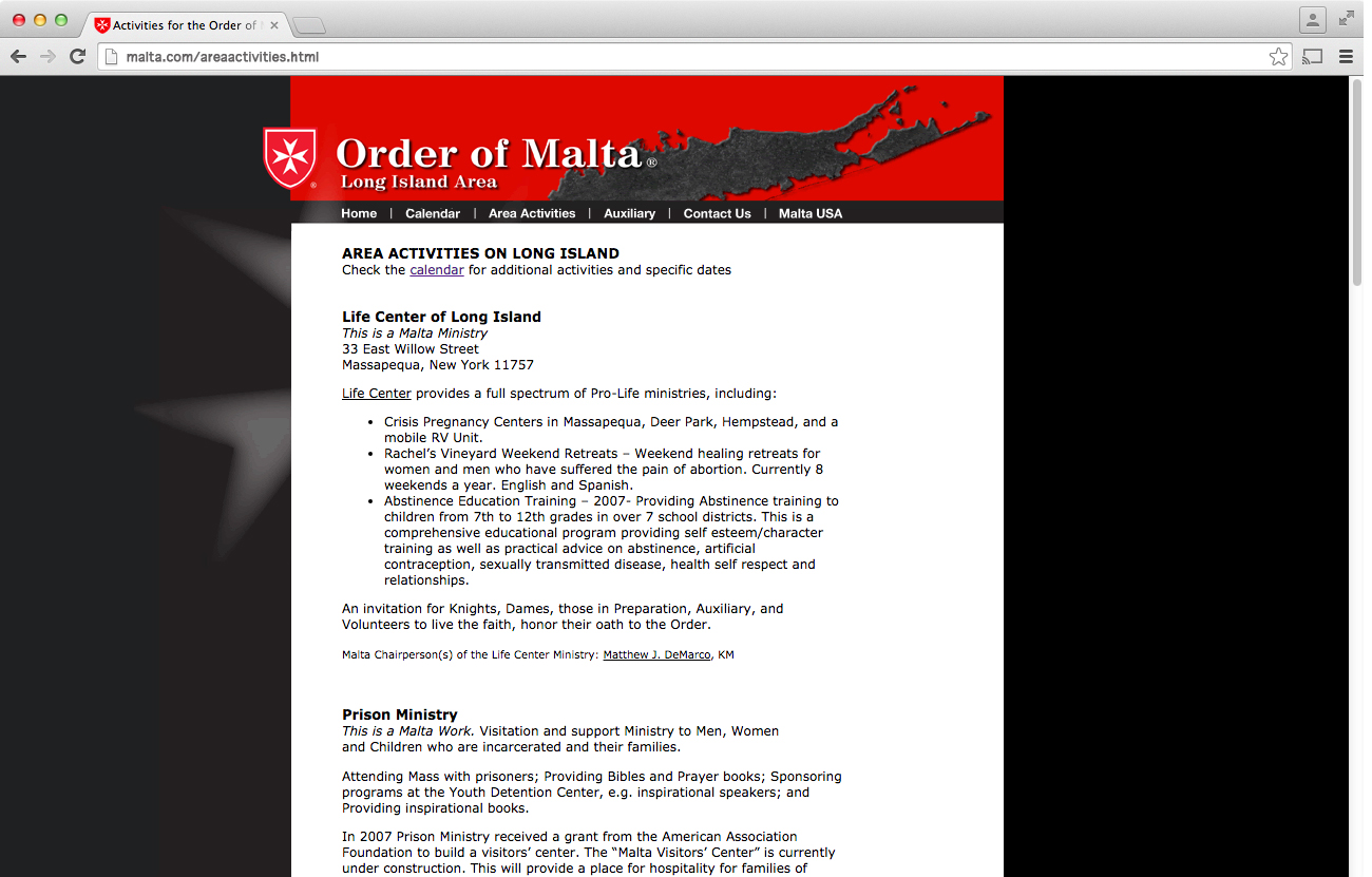 Order of Malta Website