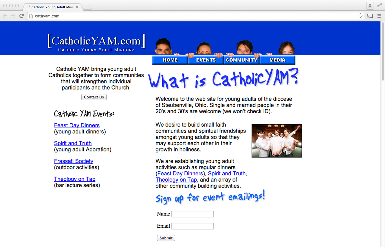 Catholic Young Adults Website