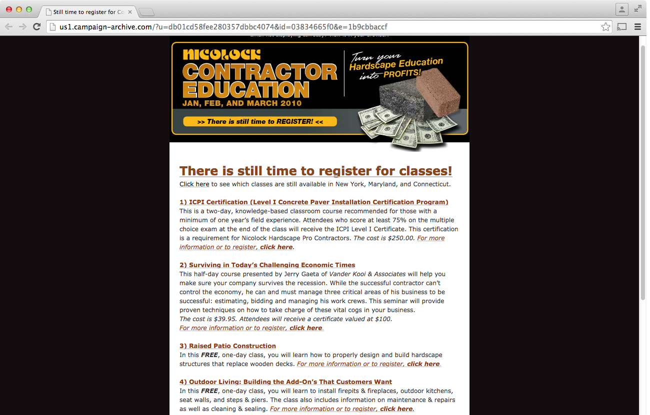 Nicolock Email Marketing